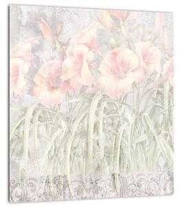 Obraz - Freska lilií (30x30 cm)