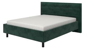 Manželská postel 160x200cm Corey - tm. zelená/černé nohy