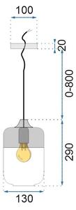 Toolight - Závěsná stropní lampa Zenit B - černá - APP019-1CP