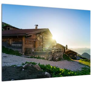 Obraz - Ráno v alpách, Tyrolsko (70x50 cm)