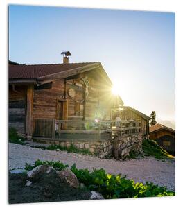 Obraz - Ráno v alpách, Tyrolsko (30x30 cm)