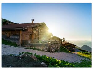 Obraz - Ráno v alpách, Tyrolsko (70x50 cm)