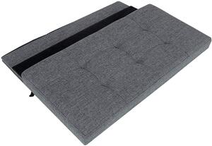 SONGMICS Úložný sedací box čalouněný skládací 76x38 cm tmavě šedý