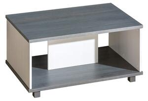Konferenční stůl Alian 13 z masivu, bílá borovice/šedá