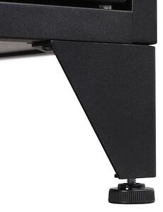 VASAGLE TV stolek černý drátěná dvířka 100 x 55 x 33 cm