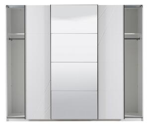 Šatní skříň s posuvnými dveřmi Aubrey 270 - bílá/lesk