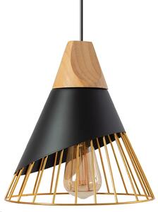 Toolight - Závěsná stropní lampa Frutex - přírodní/černá - APP224-1CP