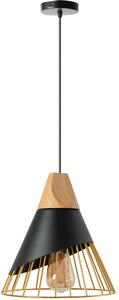 Toolight - Závěsná stropní lampa Frutex - přírodní/černá - APP224-1CP