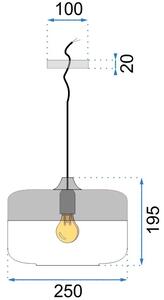 Toolight - Závěsná stropní lampa Zenit D - černá - APP021-1CP