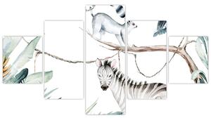 Obraz - Exotická zvířátka (125x70 cm)