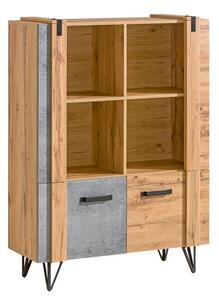 Komoda LOFTER 04 beton milleniu + dub wotan