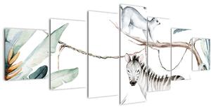 Obraz - Exotická zvířátka (210x100 cm)