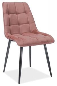 Jídelní židle Chic Velvet matná růžová