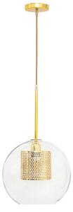 Toolight - Závěsná stropní lampa Glass Loft - zlatá - APP554-1CP