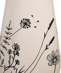 Béžová bavlněná utěrka s květinami Flora And Fauna – 50x70 cm
