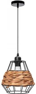 Toolight - Závěsná stropní lampa Boho - černá - APP989-1CP