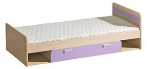 Dětská postel Loreto L13 jasan/fialová