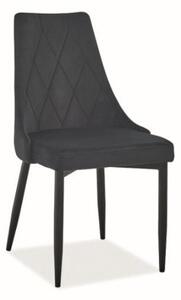 Jídelní židle Trix II Velvet, černá