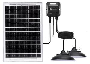 Aigostar - LED Solární lustr se senzorem 2xLED/35W/12V 6000 mAh 6500K pr. 15 cm