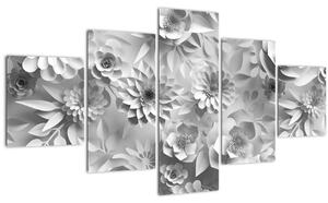 Obraz - Bílé květiny (125x70 cm)