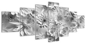 Obraz - Bílé květiny (210x100 cm)