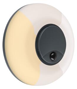 PAULMANN LED venkovní nástěnné svítidlo Aureva pohybové čidlo IP65 kruhové 220mm 2200 - 4000K 20,5W 230V antracit/bílá polykarbonát