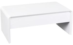 KONFERENČNÍ STOLEK, bílá, sklo, kompozitní dřevo, 110/60/45-71 cm Xora - Konferenční stolky