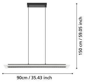 Eglo 39901 - LED Stmívatelný lustr na lanku BUCITA LED/57,5W/230V 3000K + DO