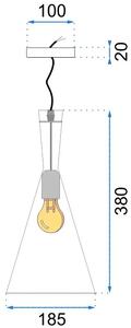 Toolight - Závěsná stropní lampa Costa B - černá - APP079-1CP