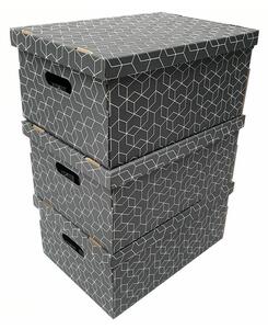 Sada úložných boxů Compactor 32 x 45,5 x 22 cm, 3 ks, šedá