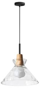 Toolight - Závěsná stropní lampa Suez - černá/přírodní - APP1183-1CP