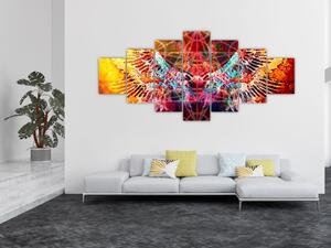 Obraz - Merkaba s křídly, abstrakce (210x100 cm)