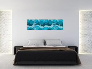 Obraz - Abstrakce, moře (170x50 cm)