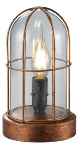 Stolní lampa Birte, měděná TRIO (barva- měděná patina, sklo/kov)