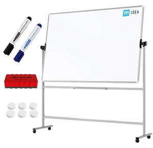 Mobilní tabule TM Idea, oboustranná, otočná, za sucha stíratelná, magnetická, 180x120 cm – řada FLEX