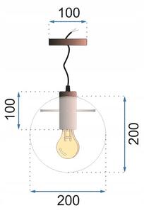 Toolight - Závěsná stropní lampa Lassi - černá - APP306-1CP