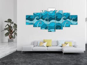 Obraz - Abstrakce, moře (210x100 cm)