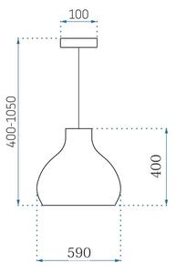 Toolight - Závěsná stropní lampa Boho - přírodní - APP985-1CP