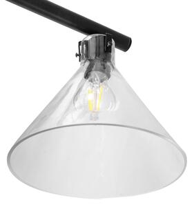 Toolight - Závěsná stropní lampa Amber - černá/transparentní - APP317-2CP