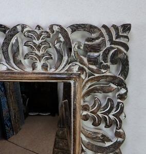Zrcadlo DREAM hnědá tmavá, 120x80 cm, exotické dřevo, ruční práce
