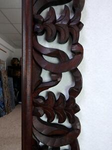 Zrcadlo DREAM hnědá , 120x80 cm, exotické dřevo, ruční práce