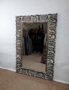 Zrcadlo DREAM hnědá tmavá, 120x80 cm, exotické dřevo, ruční práce