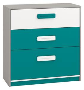 MebloLux Komoda IQ 10 Barva nábytku: Modro/zelená