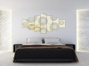 Obraz - Abstrakce, mramorové kruhy (210x100 cm)