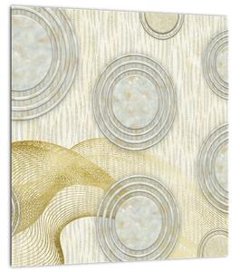 Obraz - Abstrakce, mramorové kruhy (30x30 cm)
