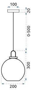 Toolight - Závěsná stropní lampa Lassi - zlatá - APP442-CP