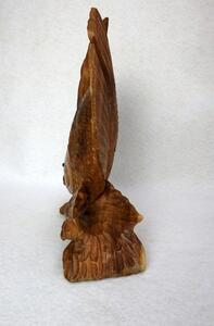 Soška RYBKA, 30 cm, exotické dřevo, ruční práce