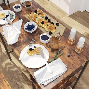 Hnědý dřevěný barový stůl Vasagle Ullys, 109x60x100 cm