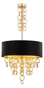 Toolight - Závěsná stropní lampa Costa - černá/zlatá - APP683-3CP
