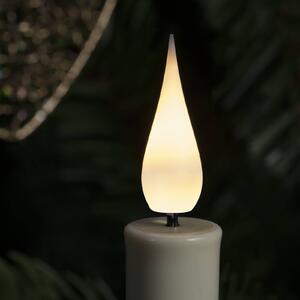 LED vánoční svíčky bezdrátové bílá, 3D, 12dílné